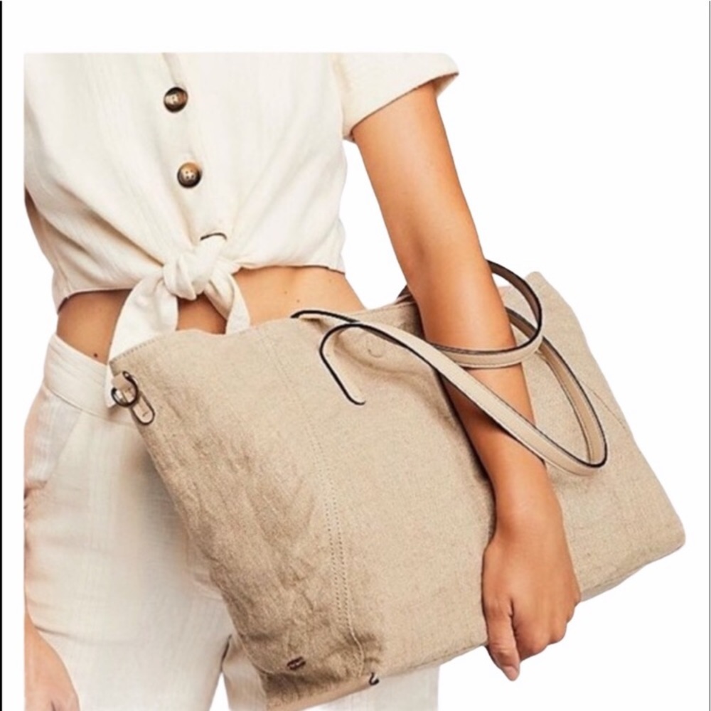 Free People Linen Tote
